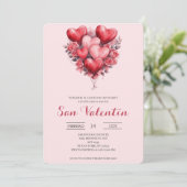 Spaanse Valentijnsdag met harten Kaart (Staand voorkant)