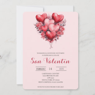 Spaanse Valentijnsdag met harten Kaart