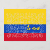 Spaanse Valentijnsdag op de vlag van Colombia  Feestdagenkaart (Voorkant)