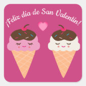 Spaanse Valentijnsdag Sticker met ijskap (Voorkant)