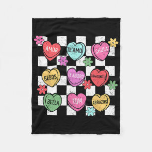 Spaanse Valentijnskaart Hart Feliz San Val Fleece Deken