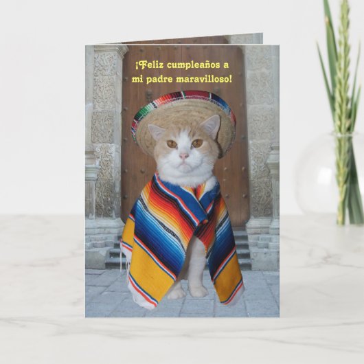 Spaanse Verjaardag voor Papa Kaart (Voorkant)