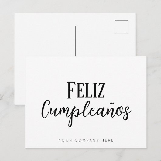 Spaanse Verjaardag Zakelijk Onroerend Goed Briefkaart (Voorkant / Achterkant)