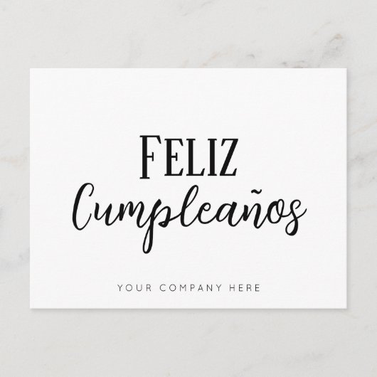 Spaanse Verjaardag Zakelijk Onroerend Goed Briefkaart (Voorkant)