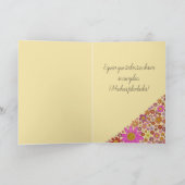 Spaanse verjaardagsbloemcollage kaart (Binnen)