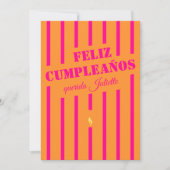 Spaanse verjaardagskaart met 'Feliz cumpleaños' (Voorkant)