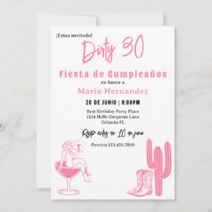 Spaanse Vies 30 Western Fiesta 30e Verjaardag Kaart