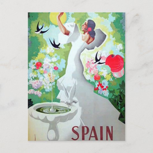 Spaanse vintage afbeelding briefkaart (Voorkant)