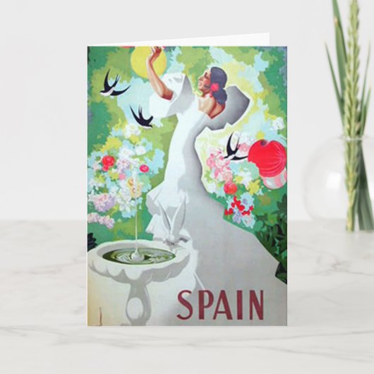 Spaanse vintage afbeelding kaart (Voorkant)