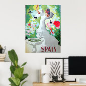 Spaanse vintage posterprint poster (Thuiskantoor)