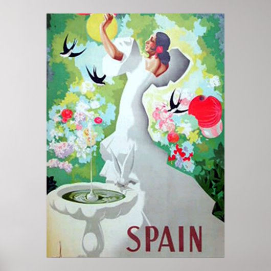 Spaanse vintage posterprint poster (Voorkant)