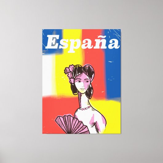 Spaanse vintage reisposter canvas afdruk (Voorkant)