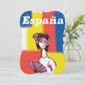 Spaanse vintage reisposter kaart (Staand voorkant)