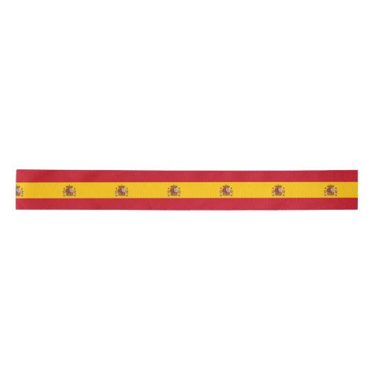 Spaanse vlag 3-inch Satin Ribbon Satijnen Lint (Voorkant)