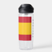 Spaanse vlag - Aangepaste naam en tekst Waterfles (Achterkant)