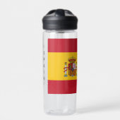 Spaanse vlag - Aangepaste naam en tekst Waterfles (Voorkant)