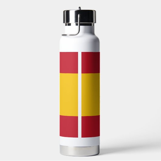 Spaanse vlag - Aangepaste naam en tekst Waterfles (Rechts)
