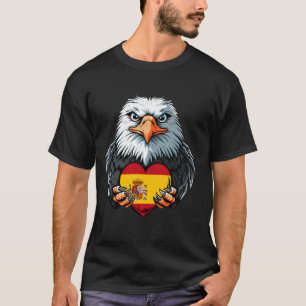 Spaanse Vlag Adelaar Espanol Hart Spaanse Wortels T-shirt