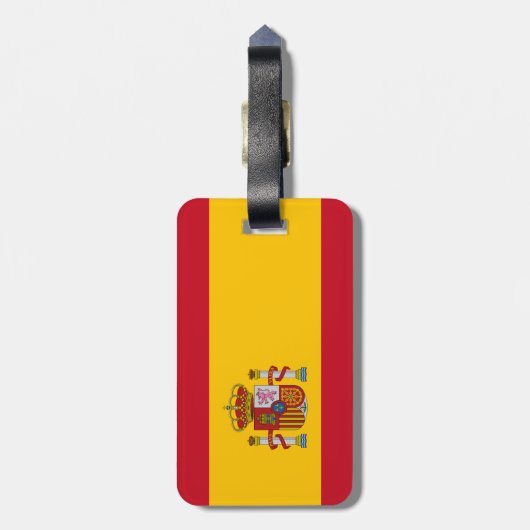 Spaanse vlag bagagelabel (Achterkant verticaal)