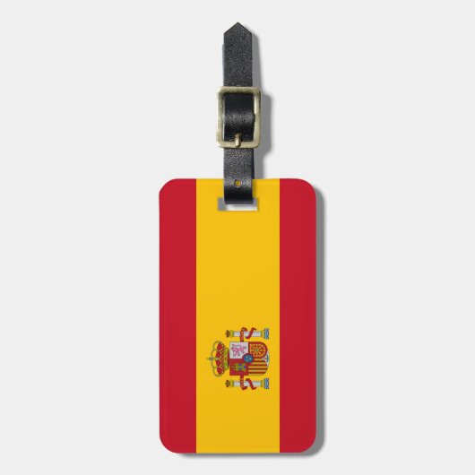 Spaanse vlag bagagelabel (Voorkant verticaal)