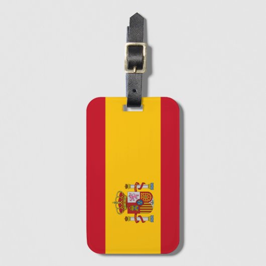 Spaanse vlag bagagelabel (Voorkant (verticaal))