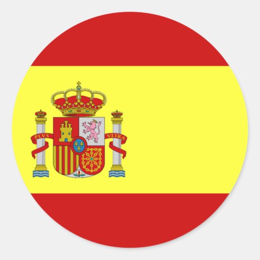 Spaanse vlag Bandera Española Ronde Stickers (Voorkant)