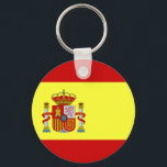 Spaanse vlag Bandera Española Sleutelhanger<br><div class="desc">De Spaanse vlag Bandera Española: Show uw trots voor Spanje met de felrode en gele aanpasbare Spaanse vlaggeschenken.</div>