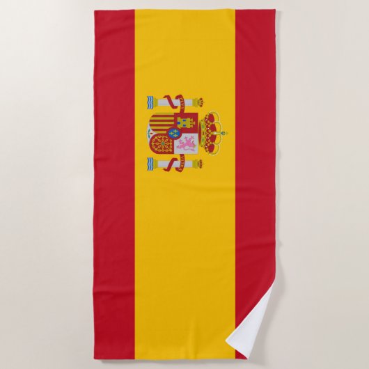 Spaanse vlag Beach Towel Strandlaken (Voorkant)