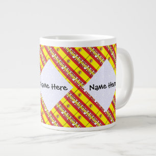 Spaanse vlag betegeld Gepersonaliseerde naam Grote Koffiekop