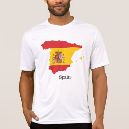 Spaanse vlag binnen souvenirontwerp van landkaart t-shirt