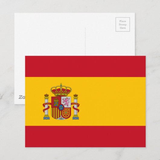 Spaanse vlag briefkaart (Voorkant / Achterkant)