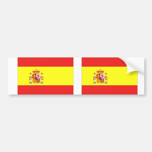 Spaanse vlag bumpersticker (Voorkant)