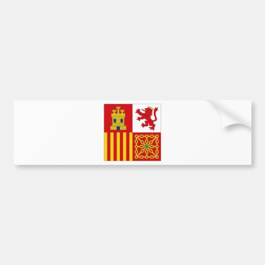 Spaanse vlag bumpersticker (Voorkant)