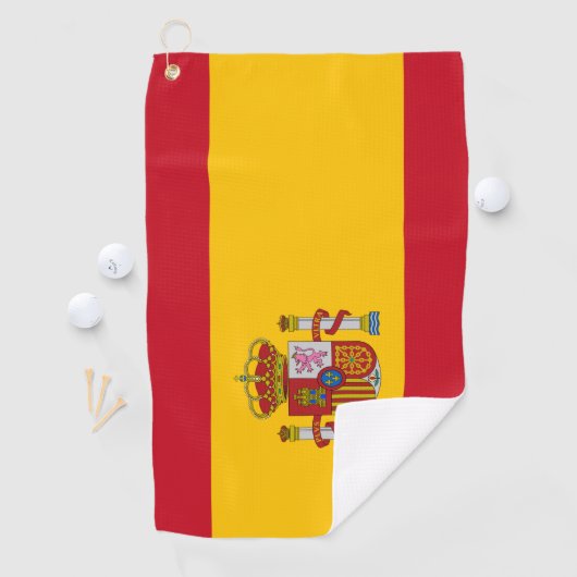 Spaanse vlag en Golf Spanje mode/sporthanddoek Golfhanddoek (Insitu)