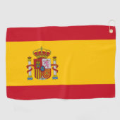 Spaanse vlag en Golf Spanje mode/sporthanddoek Golfhanddoek (Horizontaal)