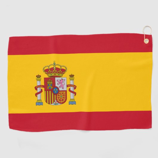 Spaanse vlag en Golf Spanje mode/sporthanddoek Golfhanddoek (Horizontaal)
