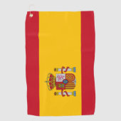 Spaanse vlag en Golf Spanje mode/sporthanddoek Golfhanddoek (Voorkant)