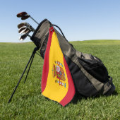Spaanse vlag en Golf Spanje mode/sporthanddoek Golfhanddoek (Groen)