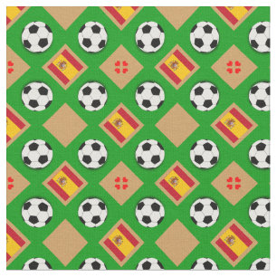 Spaanse vlag en Voetbal/mode Football Spanje Stof