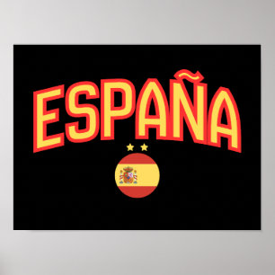 Spaanse vlag España Souvenir Spanje Poster
