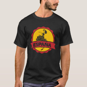 Spaanse vlag Espana Spanje Flamenco Badge T-shirt