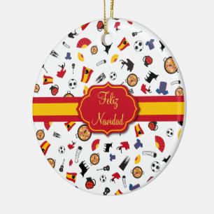 Spaanse vlag Feliz Navidad Ornament