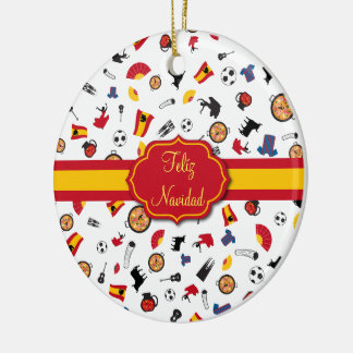 Spaanse vlag Feliz Navidad Ornament