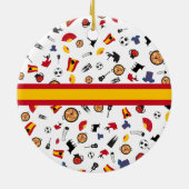 Spaanse vlag Feliz Navidad Ornament (Achterkant)