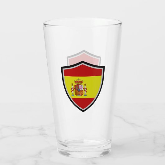 Spaanse vlag glas (Achterkant)