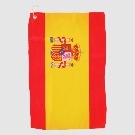 Spaanse vlag Golf Towel Golfhanddoek (Voorkant)