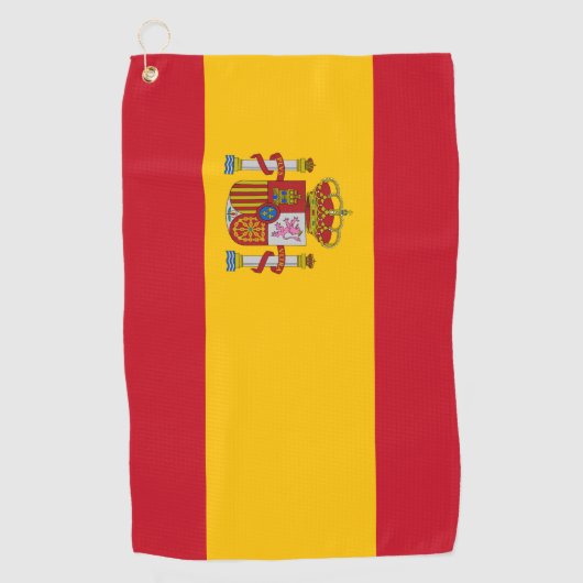 Spaanse vlag golfhanddoek (Voorkant)