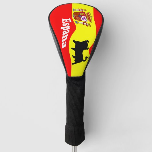 Spaanse vlag golfheadcover (Voorkant)
