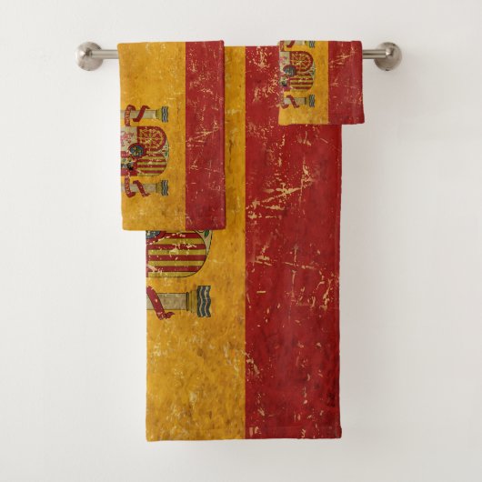 Spaanse vlag  Grunge Bad Handdoek (Insitu)