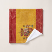 Spaanse vlag  Grunge Bad Handdoek (Wasdoekje)